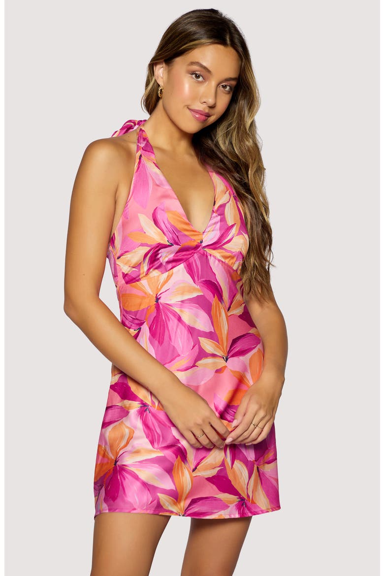 Seville Blossom Minidress, Alternate, color, PINK-ORANGE-FLORAL