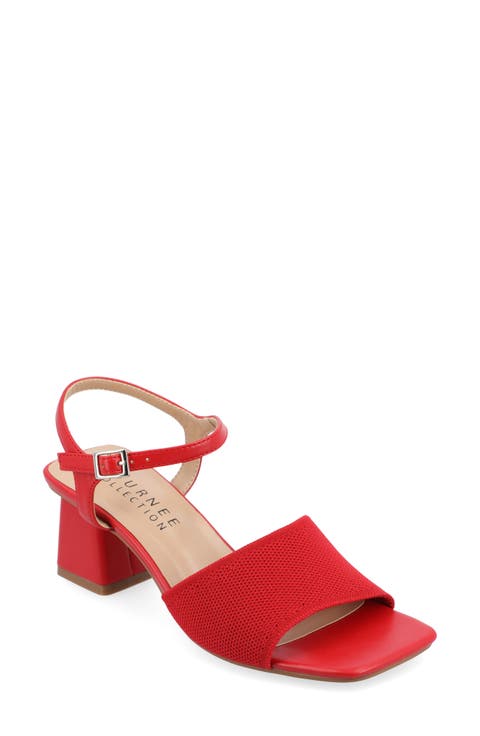 Evylinn Knit Block Heel Sandal