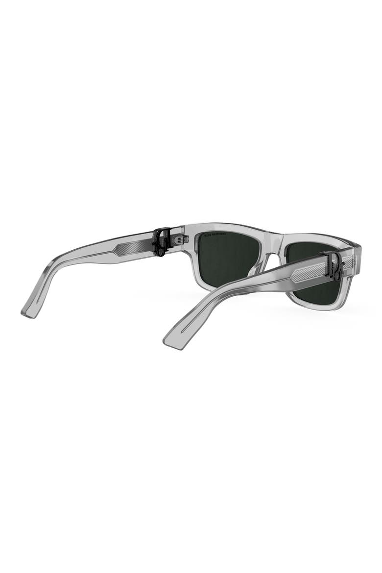 'DiorOblique S3I 52mm Mirrored Rectangular Sunglasses, Alternate, color, GREY/ OTHER / SMOKE MIRROR