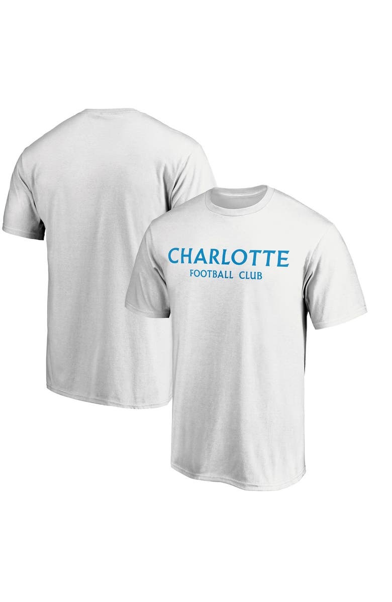 FANATICS Men's Fanatics Branded White Charlotte FC Wordmark T-Shirt, Main, color, 