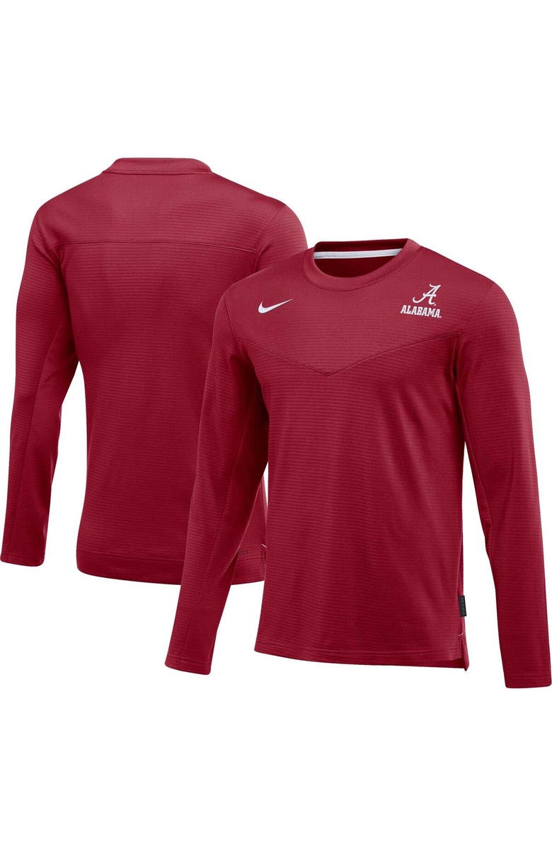 Nike Men's Nike Crimson Alabama Crimson Tide 2022 Game Day Sideline Performance Long Sleeve T-Shirt, Main, color, 