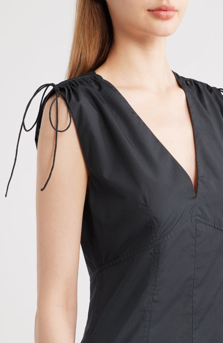 rag & bone Emmet Tie Shoulder Sleeveless Fit & Flare Dress, Alternate, color, Black