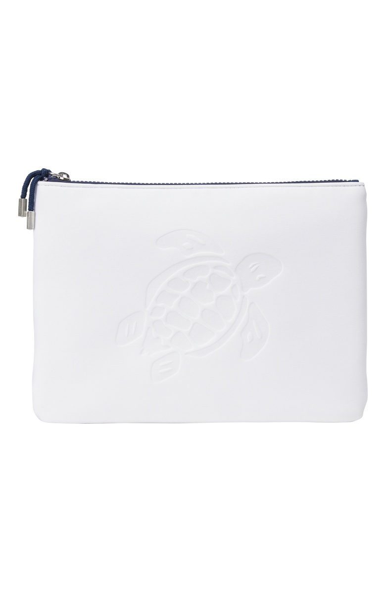 Vilebrequin Neoprene Pouch Solid, Main, color, Blanc