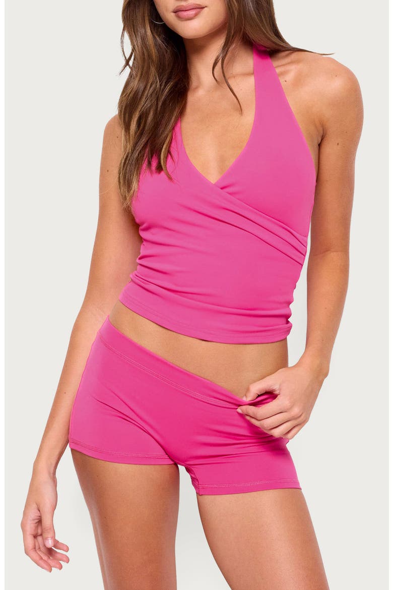 Alaya Wrap Halter Top, Main, color, PINK
