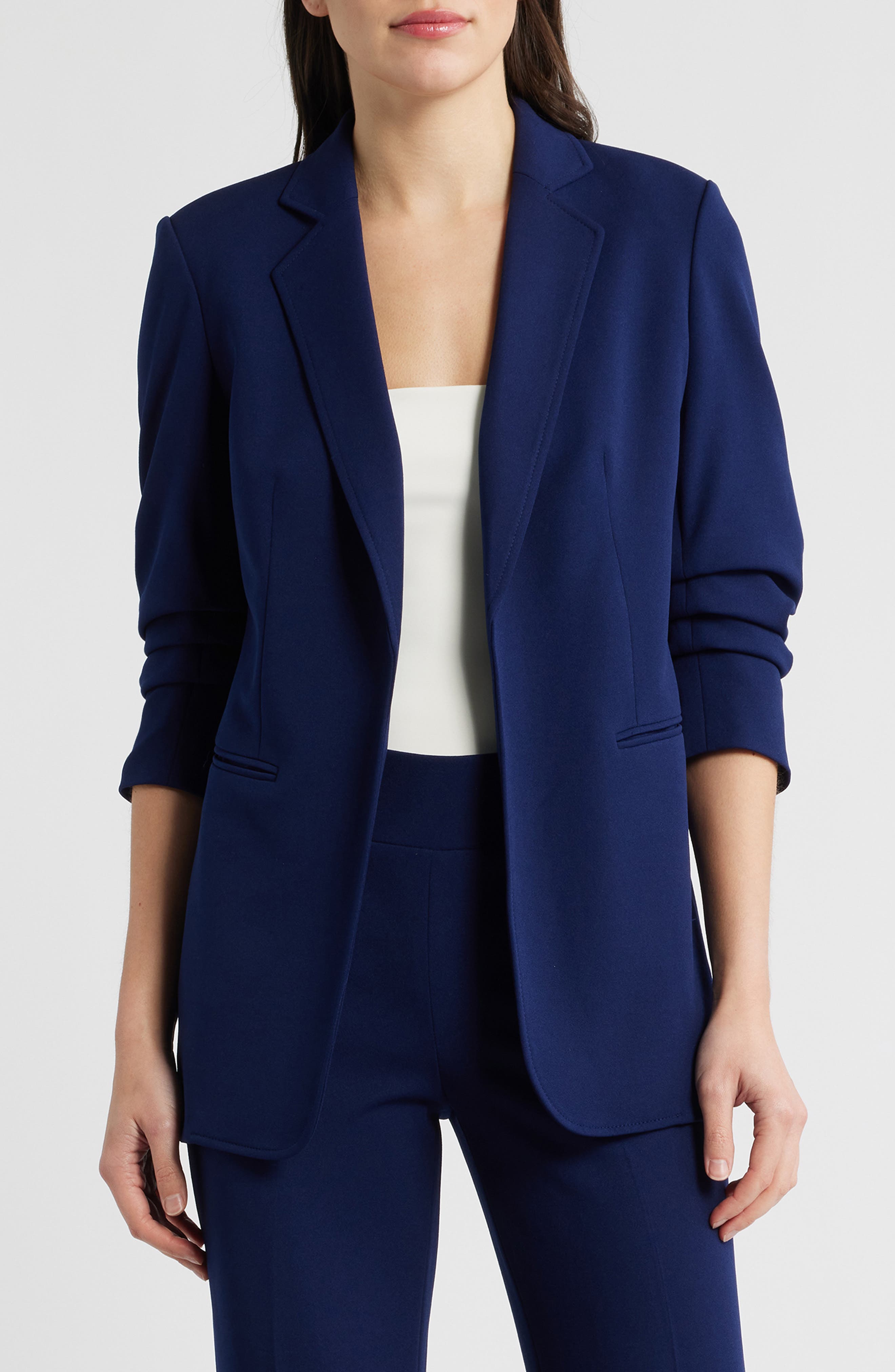 Scrunch Sleeve Open Front Jacket - image 5