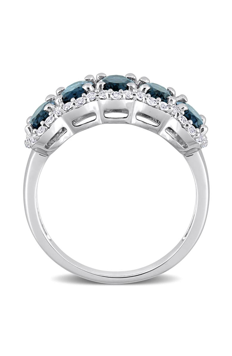 Julianna B. Gemstones Oval Semi-Eternity Ring, Alternate, color, London Blue Topaz