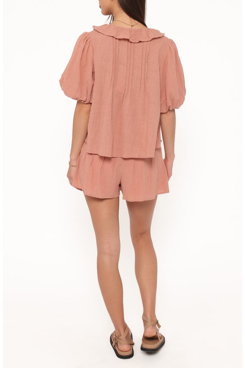 Felicity Cotton Gauze Shirt & Shorts Set, Alternate, color, DUSTY ROSE