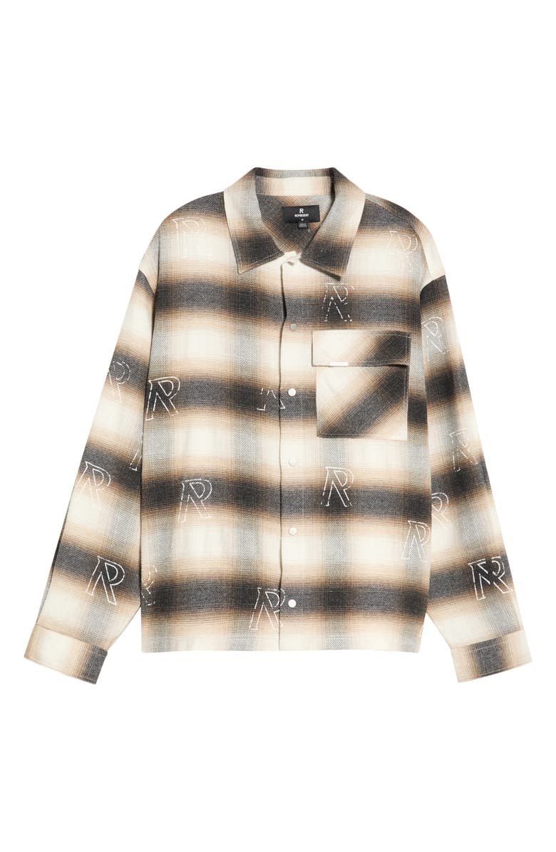 Represent All Over Plaid Shirt, Main, color, Latte