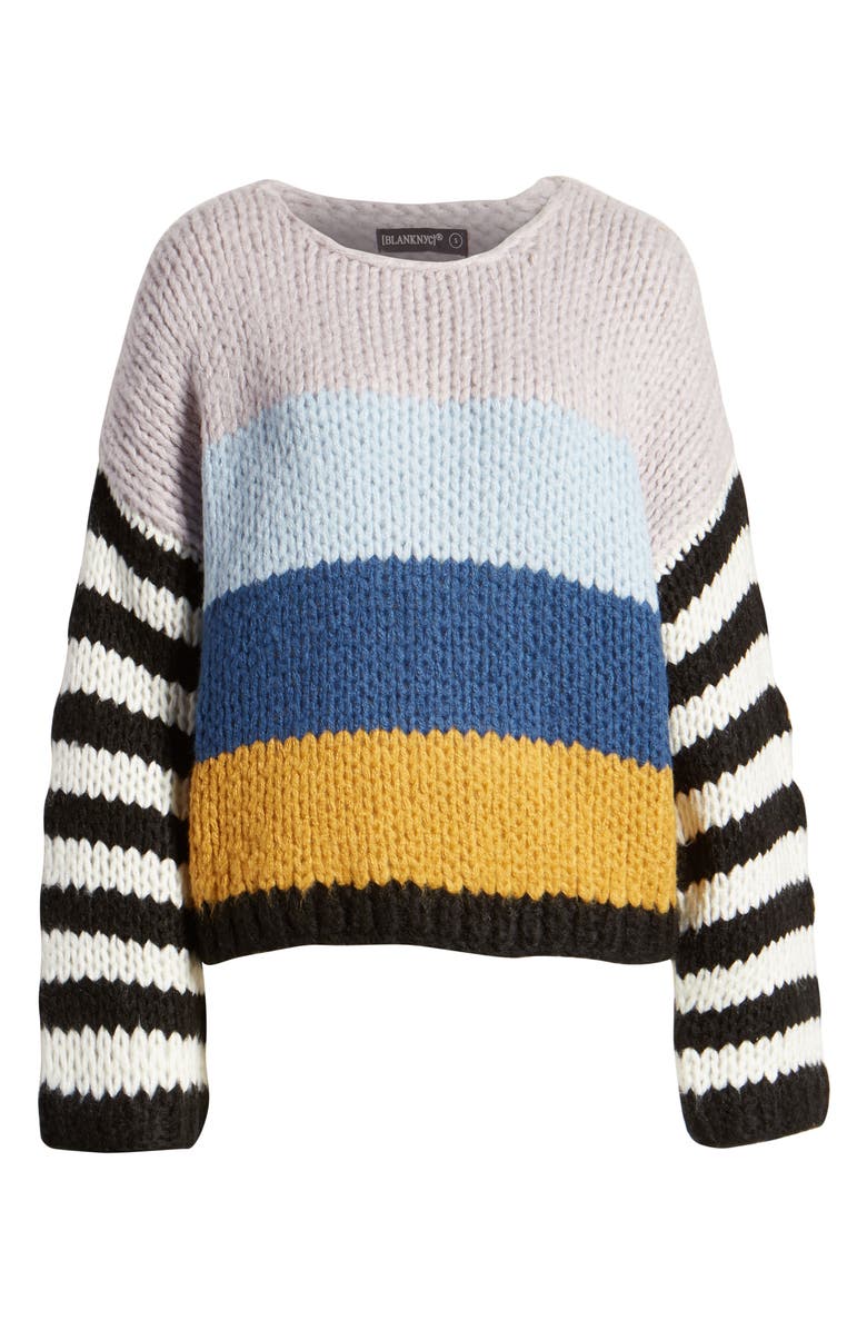 BLANKNYC Stripe Oversize Sweater, Alternate, color, 