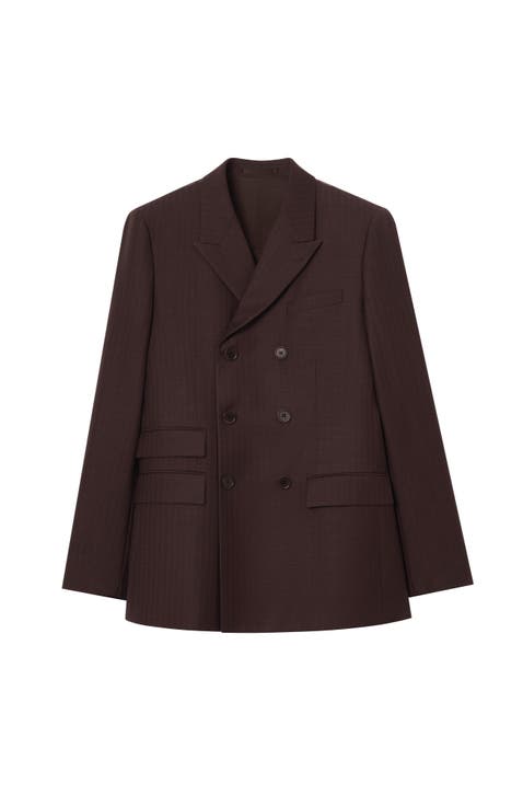 Striped Wool Mohair Tailored Jacket