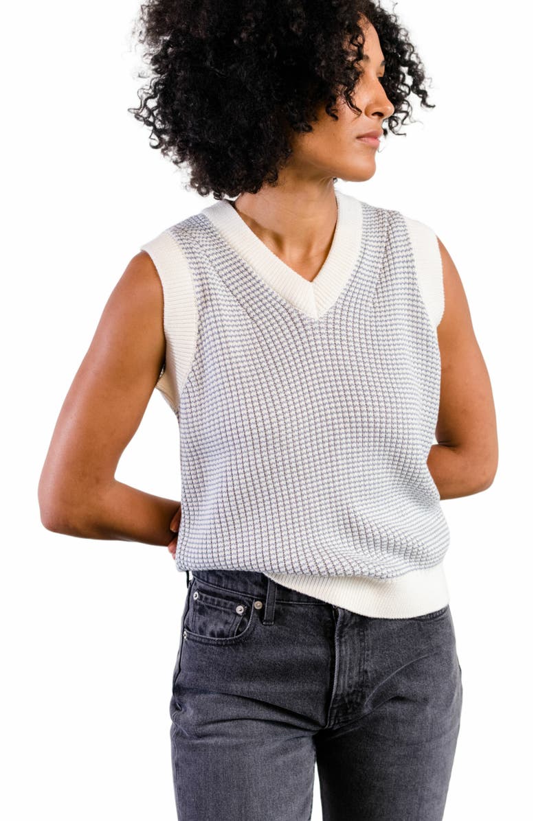 ABLE Liza V-Neck Sweater Vest, Main, color, 