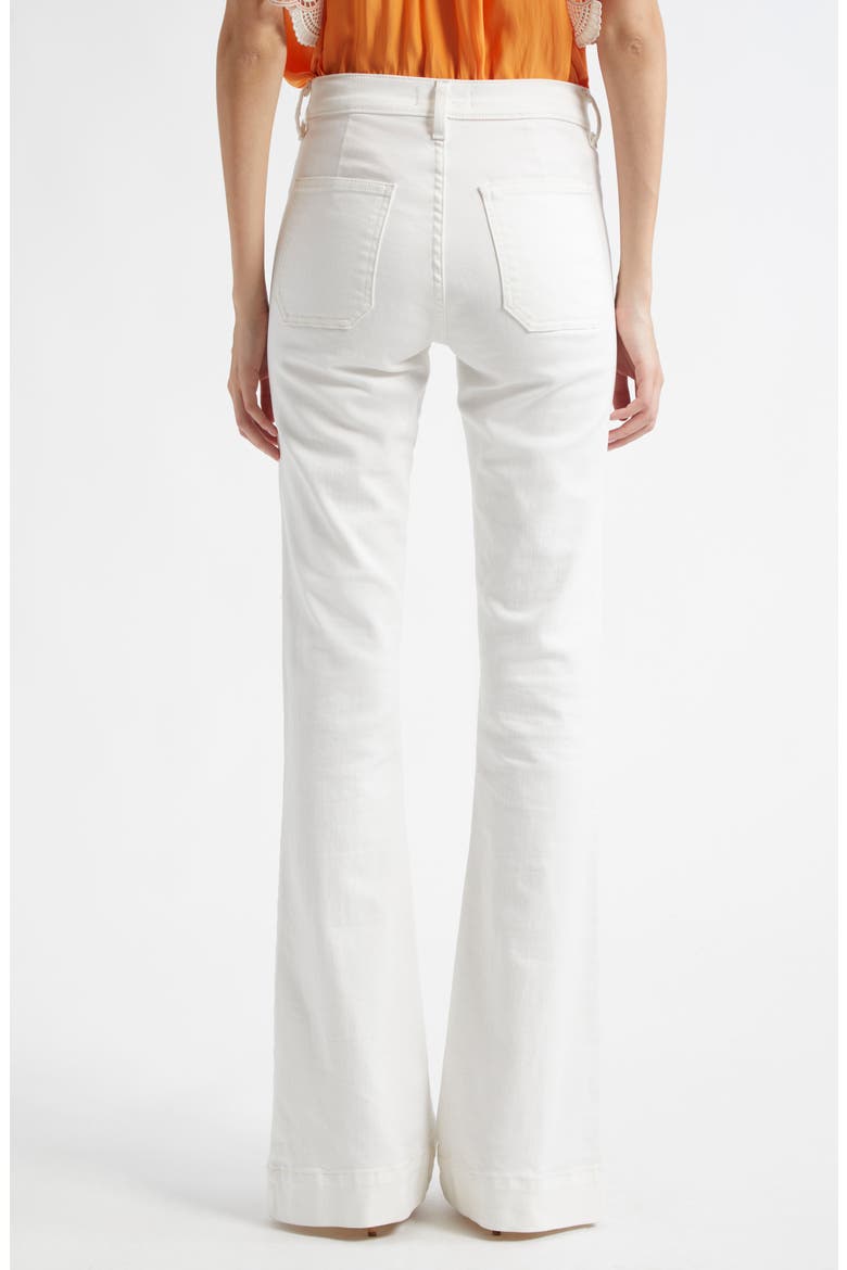 Cindy Exposed-Button Fly Wide Leg Jeans, Alternate, color, WHITE
