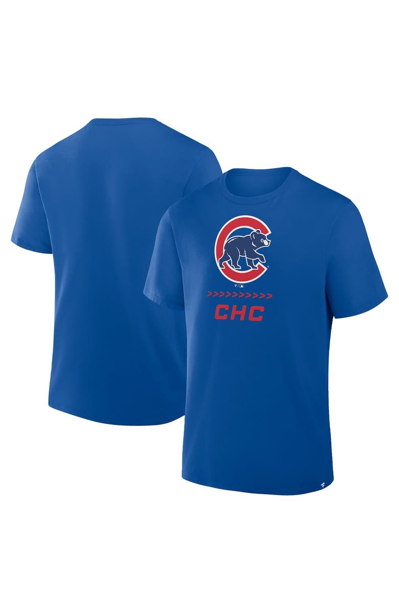 FANATICS Men's Fanatics Royal Chicago Cubs Clubhouse Legacy Side Swipe T-Shirt, Main, color, Royal