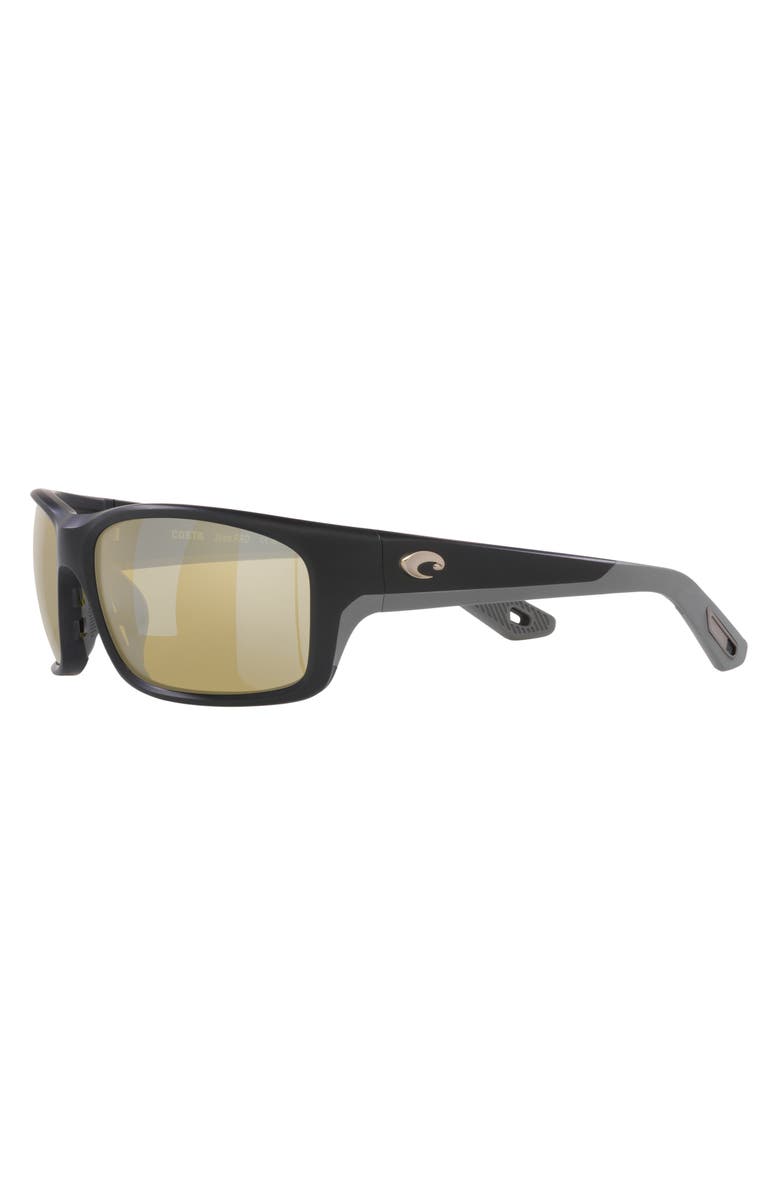 Costa Del Mar Jose Pro 62mm Polarized Rectangular Sunglasses, Alternate, color, Matte Black