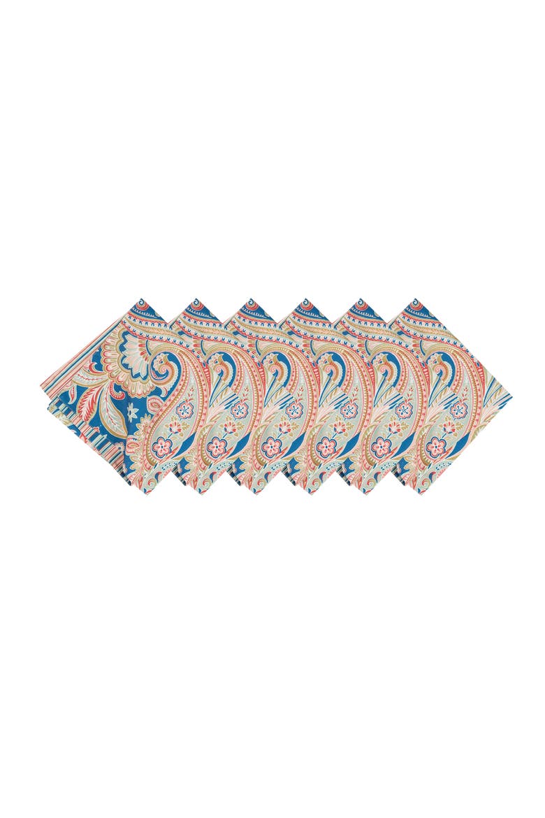 Marla Cloth Napkin Set of 6, Alternate, color, Blue