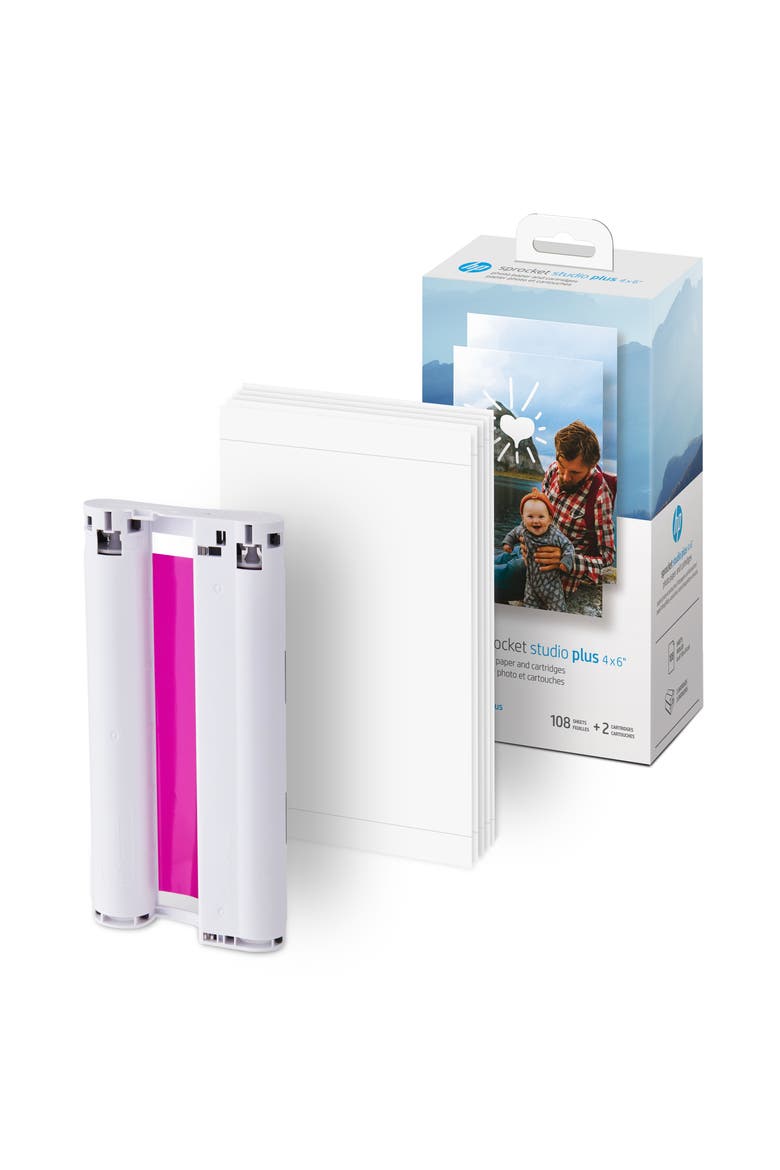 Sprocket Studio Plus 4x6 Instant Photo Printer, with Bundle, Alternate, color, White