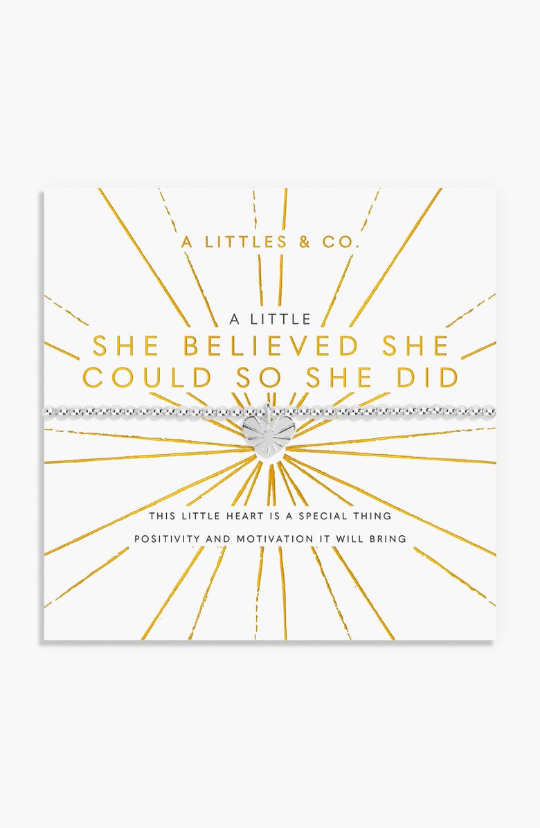 A Littles & Co A Little 'She Believed She Could So She Did' Bracelet, Alternate, color, Metallic Silver
