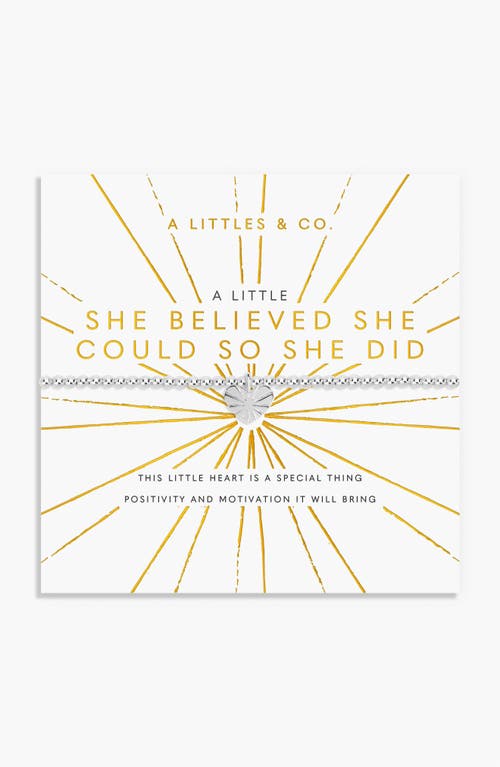 A Littles & Co. A Littles & Co A Little 'she Believed She Could So She Did' Bracelet In Metallic
