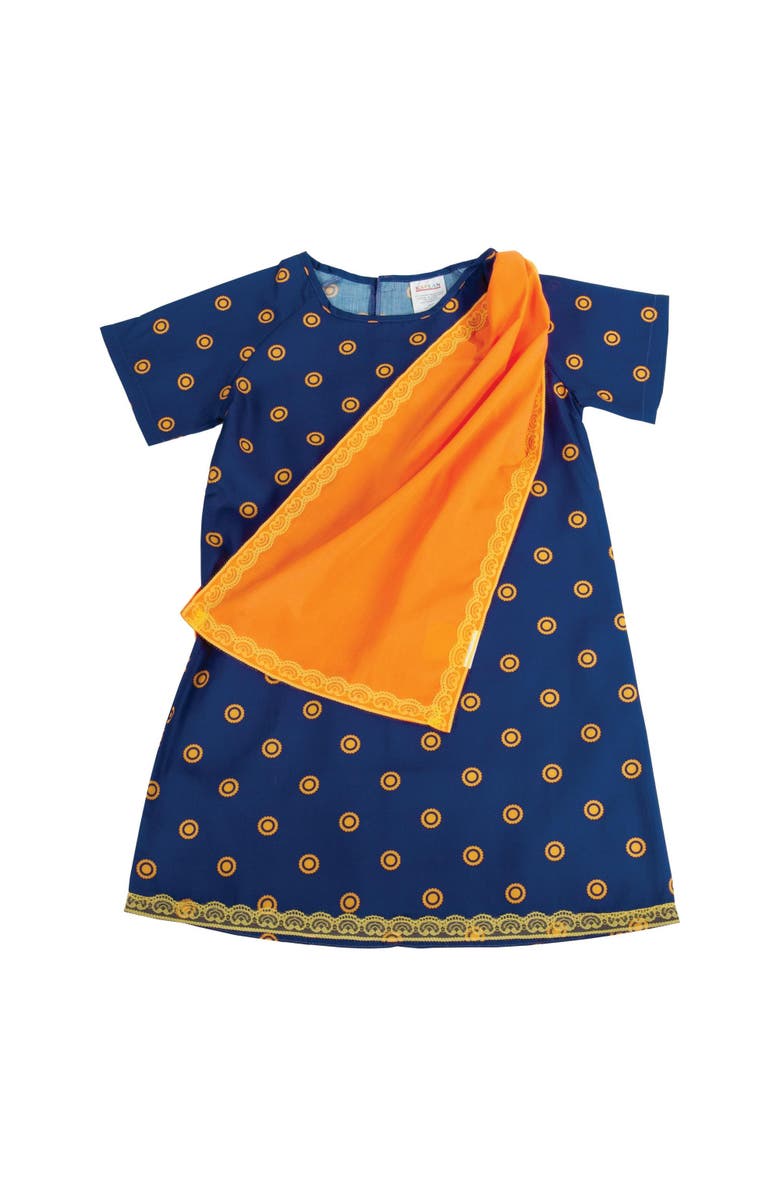 Kaplan Early Learning Company Festive Multiethnic Indian-Inspired Sari Girl Garment, Main, color, Purple