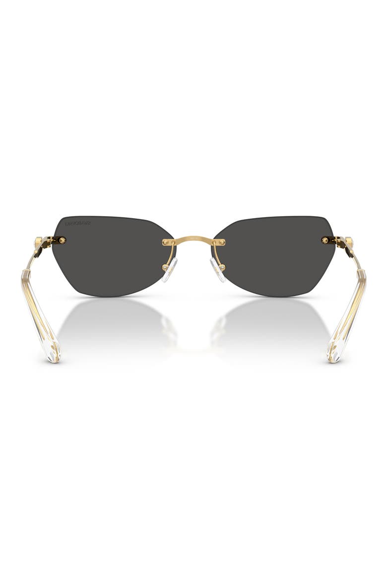 58mm Irregular Sunglasses, Alternate, color, GOLD / DARK GREY