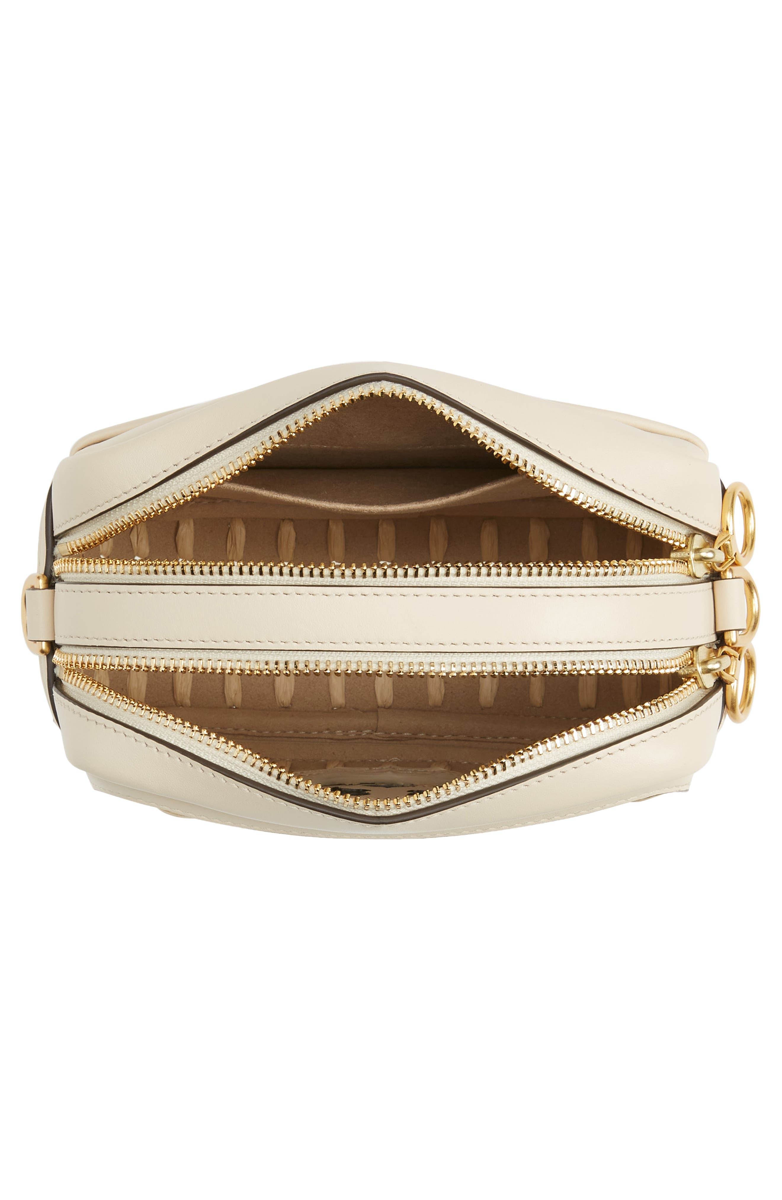 Tory Burch Perry Bombé Straw Mini Woven Crossbody Bag, Alternate, color, 