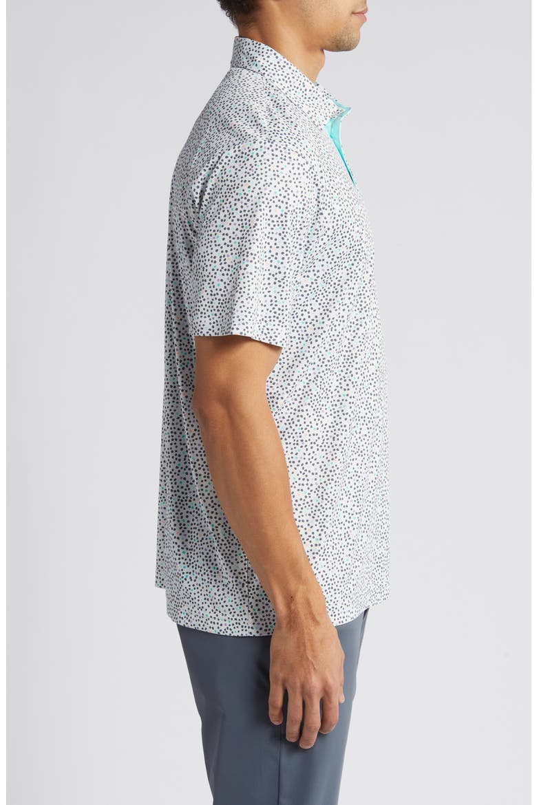 Wyatt Scatter Print Golf Polo, Alternate, color, GLACIER