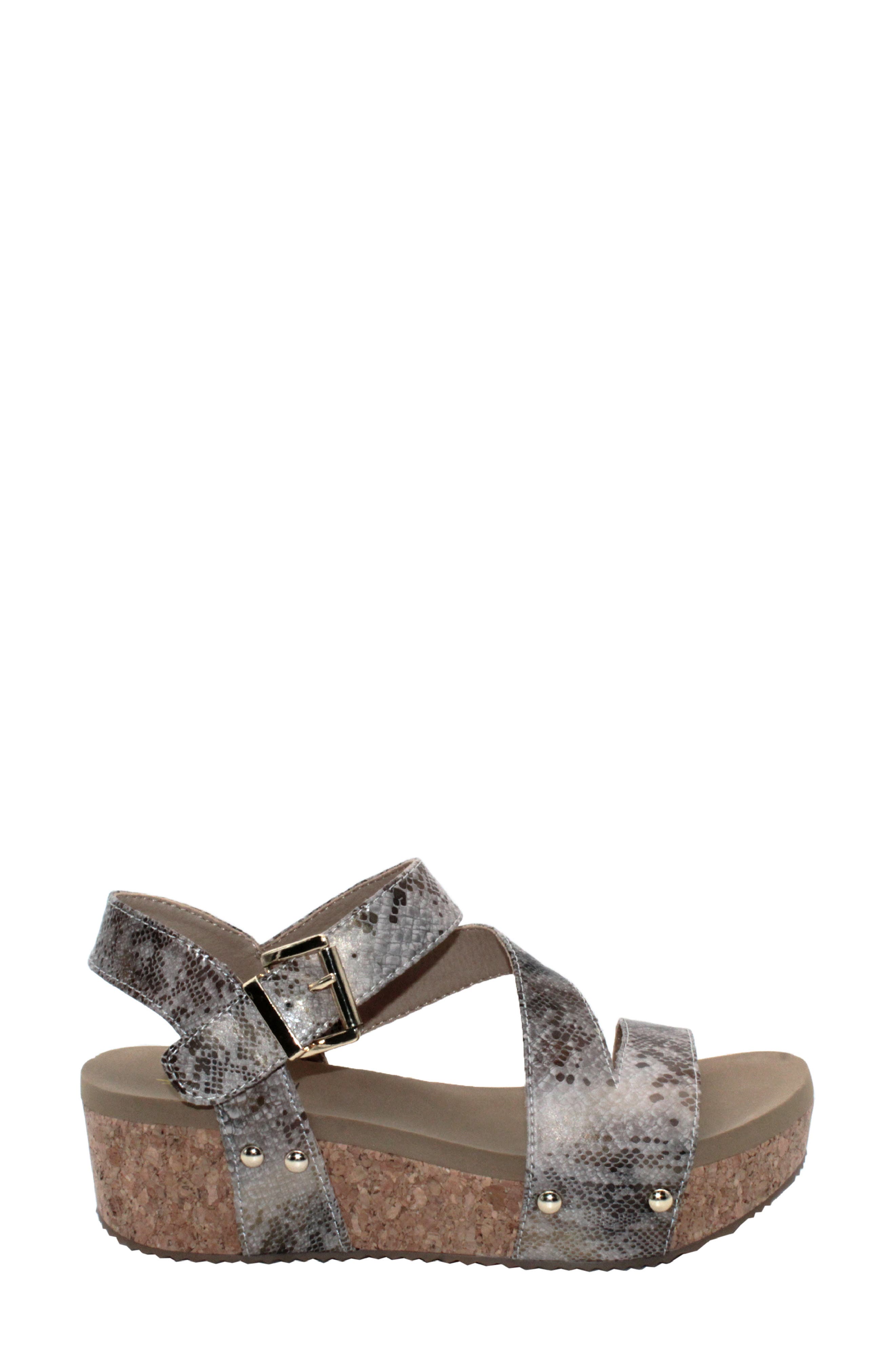 Biloxi Platform Wedge Sandal, Alternate, color, ROSE GOLD SNAKE