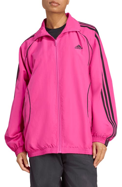 Adidas Originals Adidas Teamgeist Oversize Recycled Polyester Track Jacket In Pink