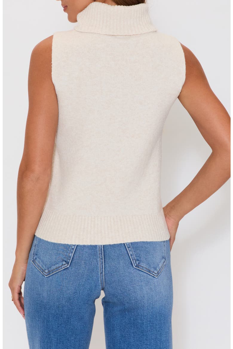 Luna Sleeveless Turtleneck Sweater, Alternate, color, CREAM