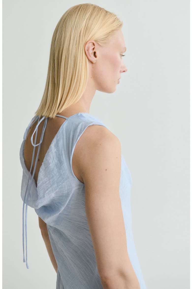 Cowl Neck Sleeveless Dress, Alternate, color, SKY BLUE