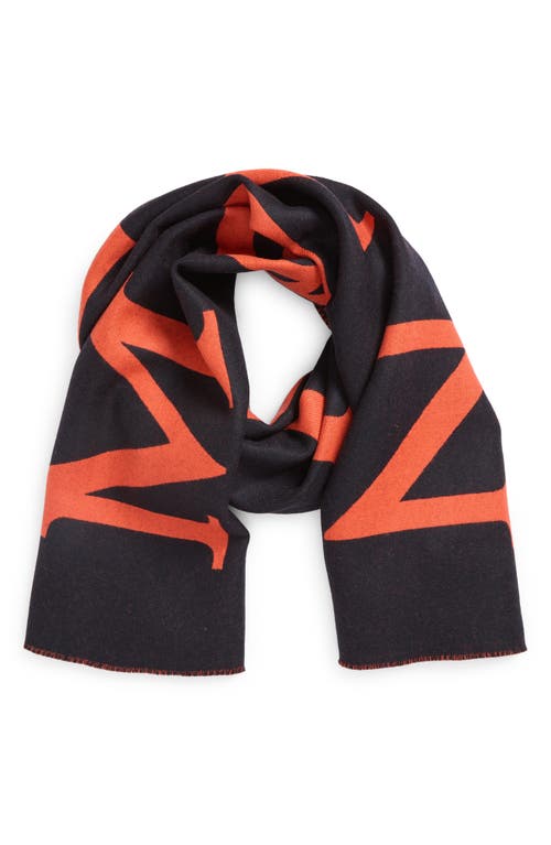 Alexander Mcqueen Mcqueen Logo Jacquard Wool Scarf