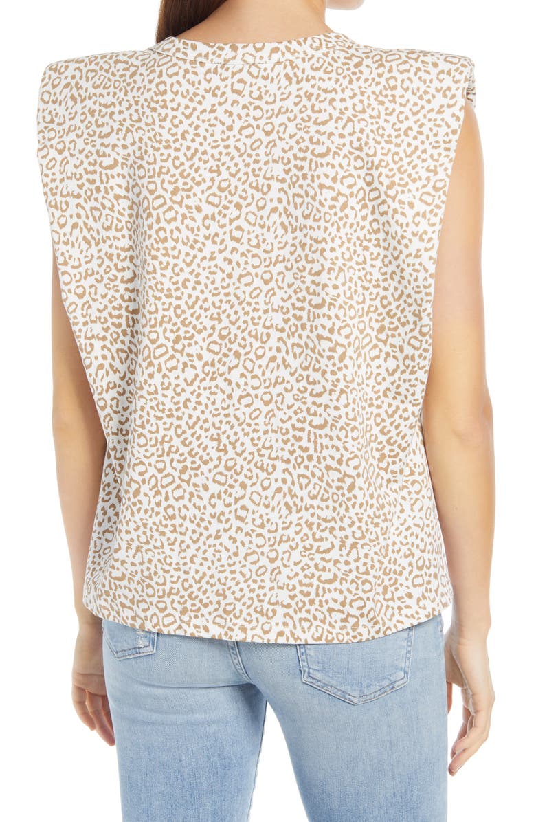 Endless Rose Leopard Print Padded Shoulder Tank Top, Alternate, color,