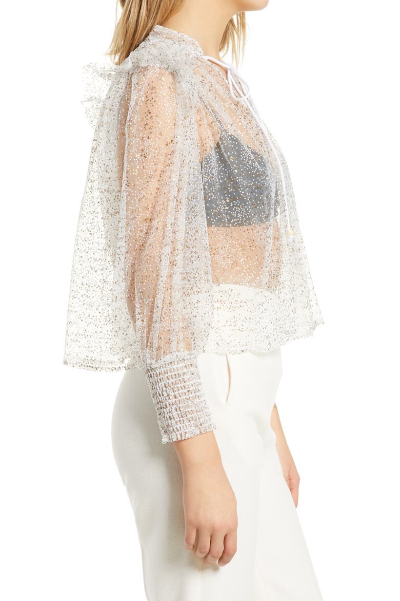Lavenham Sheer Lace Shirt, Alternate, color, WHITE