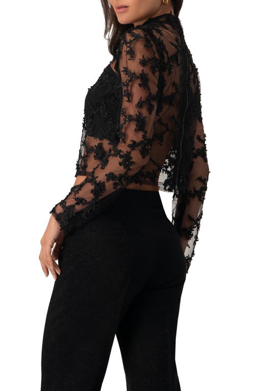 Ivonne Textured Straight Blouse In Black
