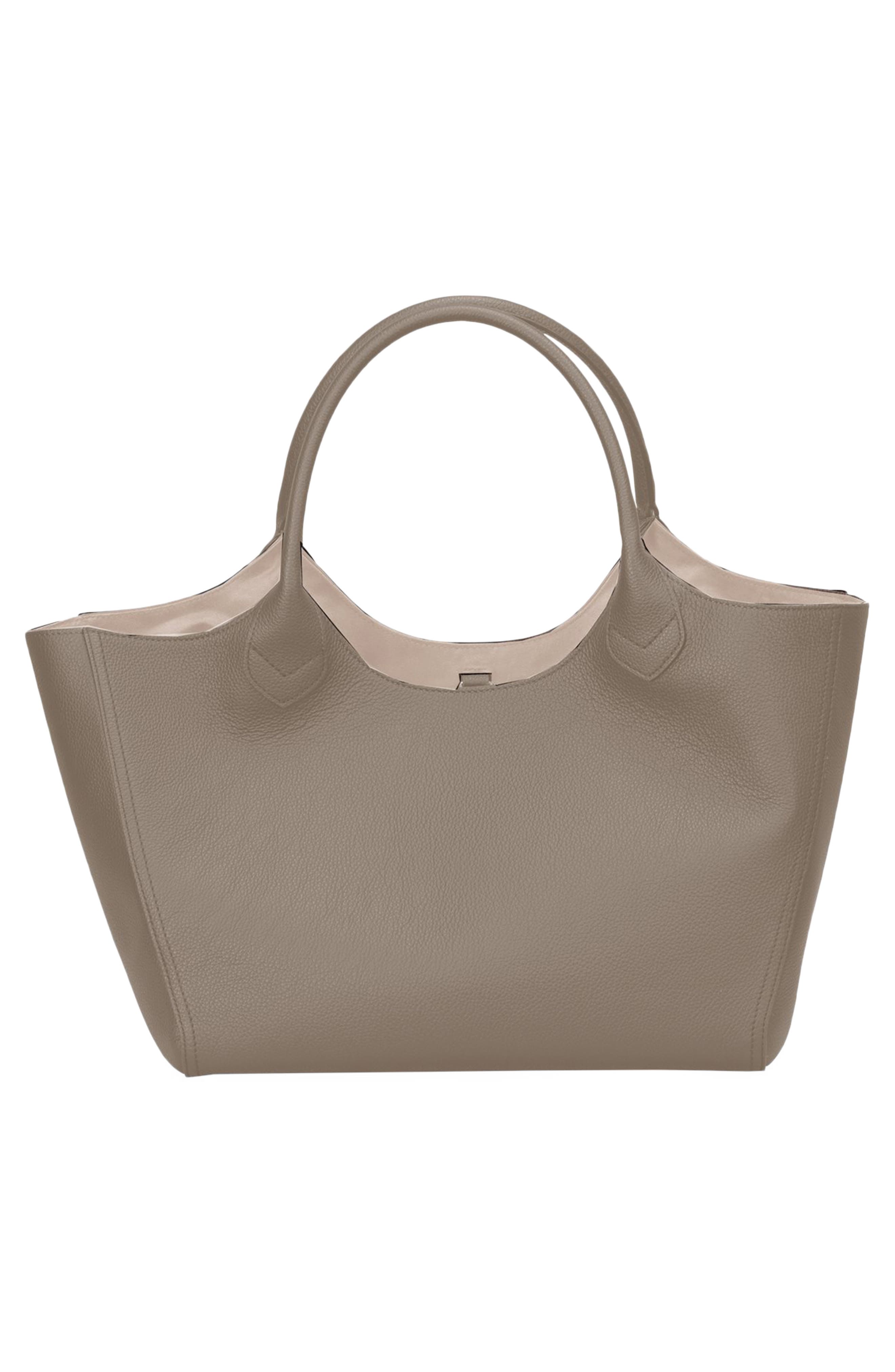 Lenah Leather Tote, Alternate, color, OPEN BROWN