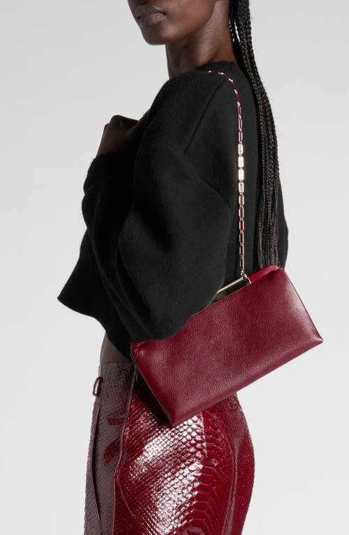 Tom Ford Supple Grained Leather Clutch In Burgundy