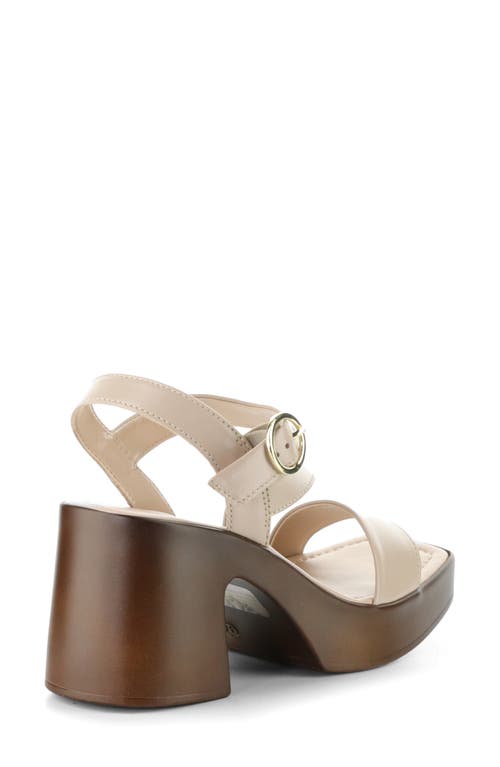 Bos. & Co. Veda Ankle Strap Platform Sandal In Neutral
