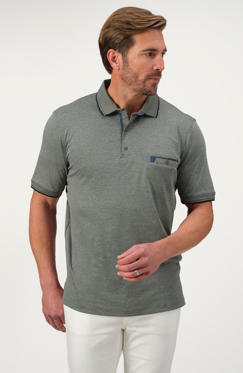 STUDIO GARNET LOS ANGELES Mercerized Cotton Blend Polo, Alternate, color, 