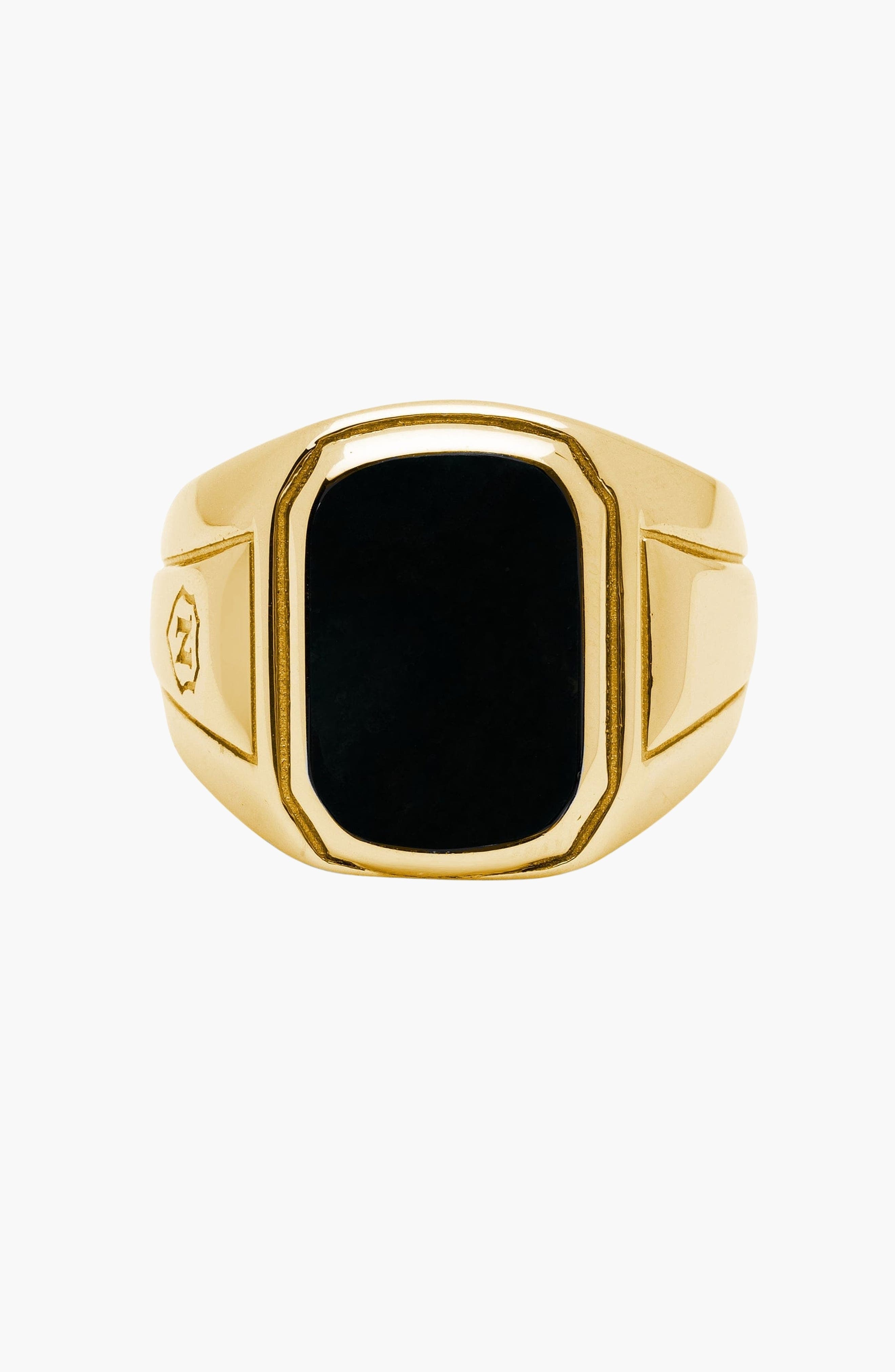 Nialaya Oblong Signet Ring With Onyx (Men) | Nordstrom