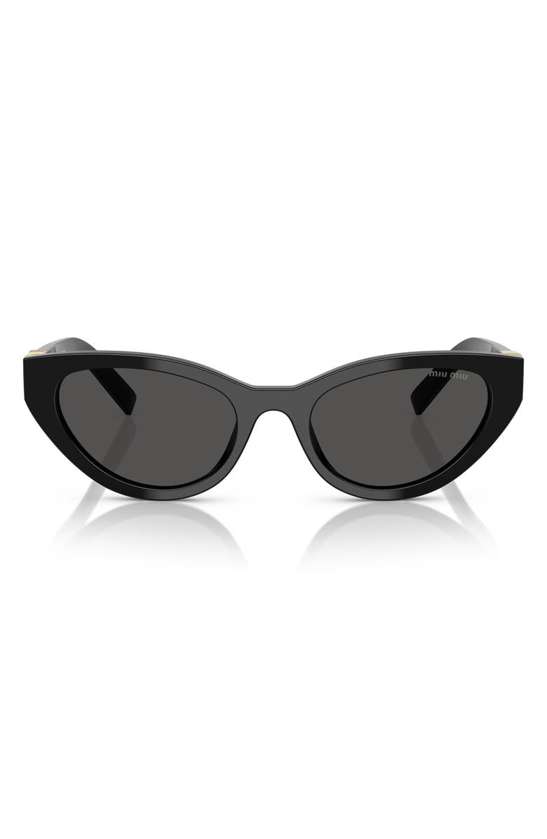 Miu Miu 54mm Butterfly Sunglasses, Alternate, color, Black / Dark Grey