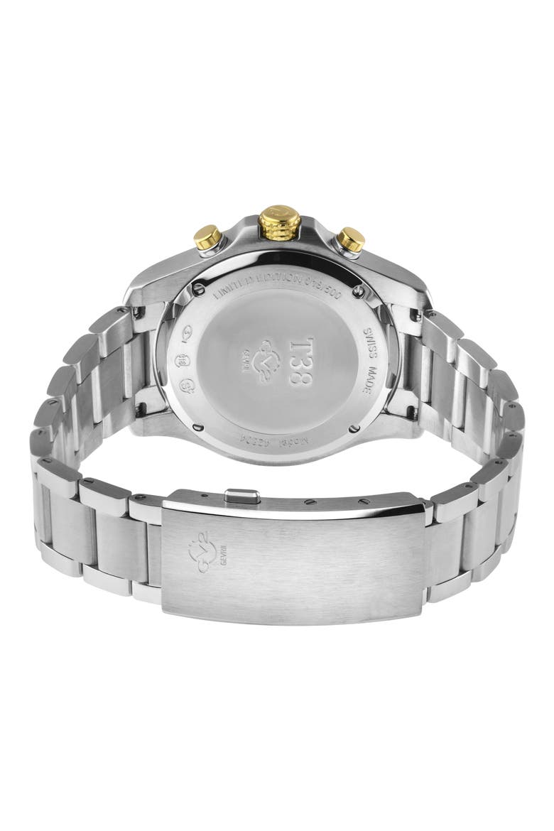 T38 Stainless Steel Automatic Movement Bracelet Watch, 45mm, Alternate, color, BLUE/ SILVER