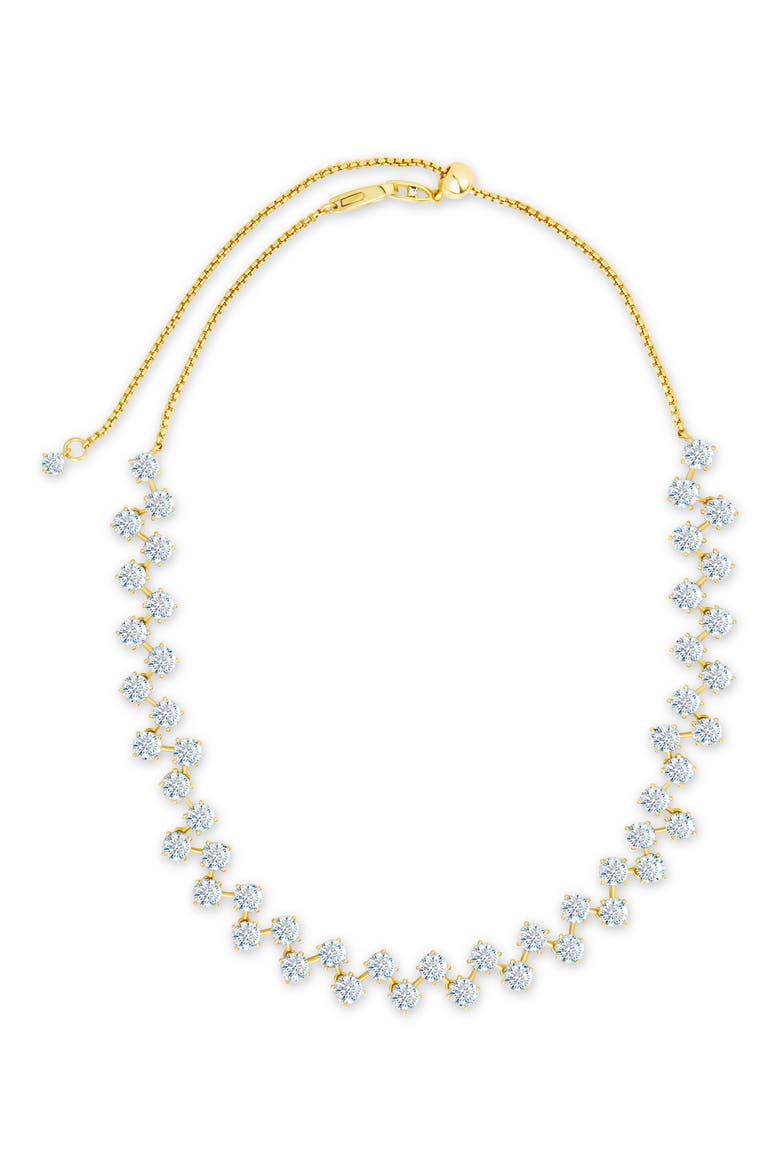 Carson Cubic Zirconia Choker Necklace, Alternate, color, GOLD