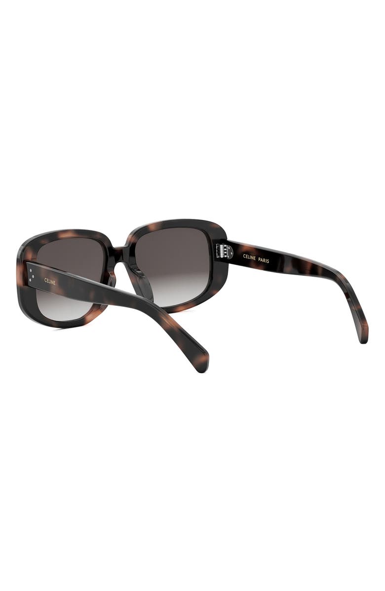 CELINE Bold 3 Dots 55mm Geometric Sunglasses, Alternate, color, Havana / Gradient Roviex
