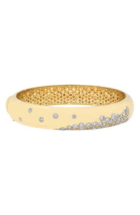 Papua 18k Gold Diamond Bangle