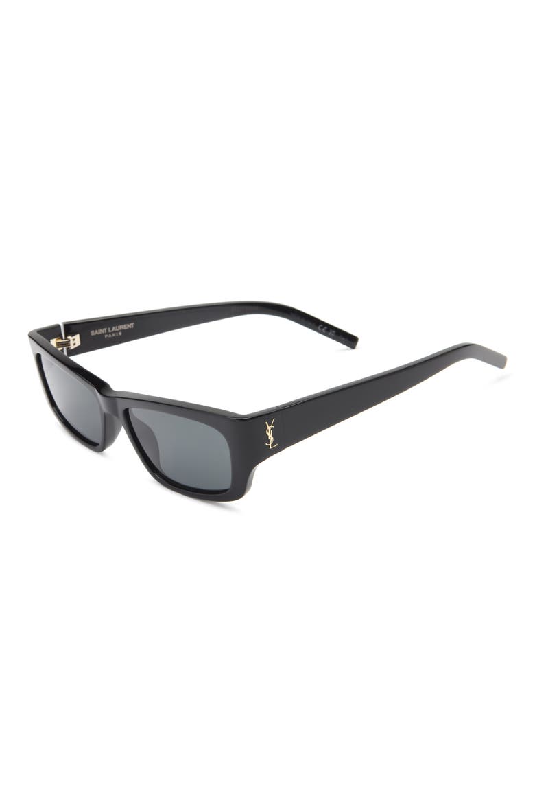 SL M182 Jazz 54mm Rectangle Sunglasses, Alternate, color, BLACK