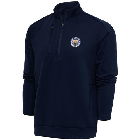 Men's Navy Manchester City Genesis Quarter-Zip Pullover
