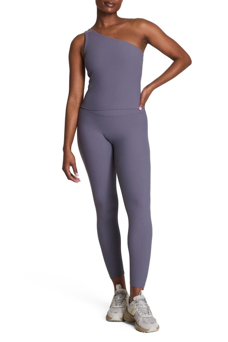 Bare Essentials One Shoulder Tank, Alternate, color, ORCHID ASH