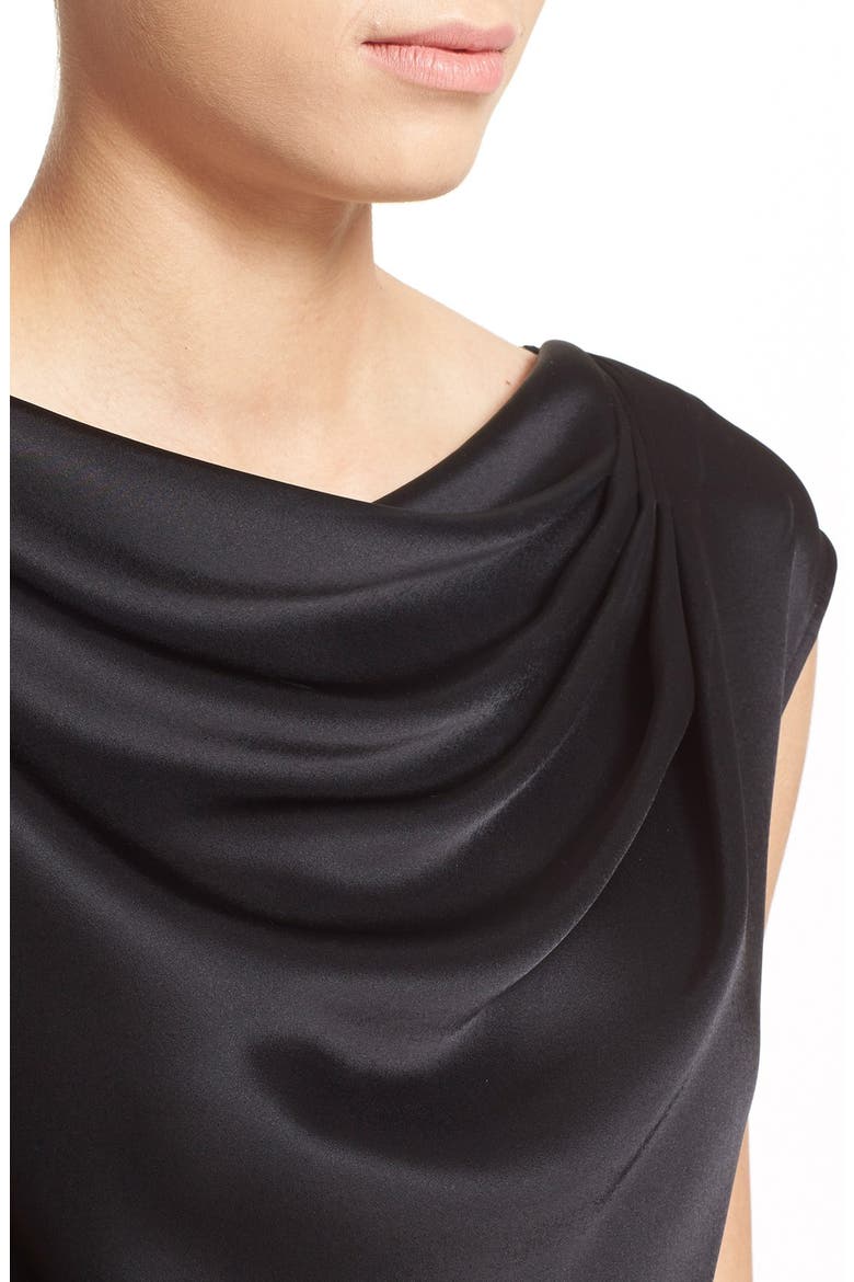 Liquid Satin & Shimmer Knit Top, Alternate, color, CAVIAR SHIMMER