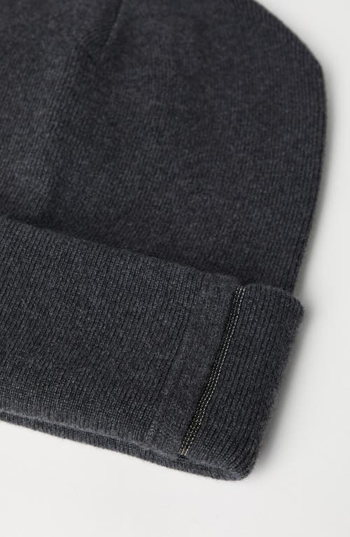 Brunello Cucinelli Knit Beanie In Lignite Grey
