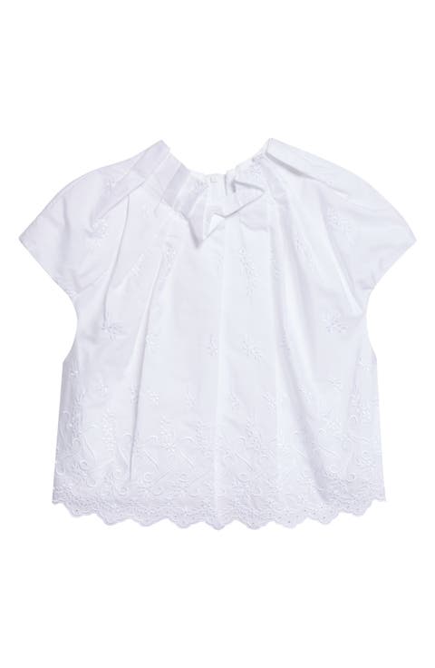 Pleated Cotton Poplin Tulip Top